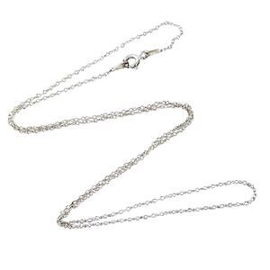 Vintage Italy Sterling Silver 925 0.4mm Cable Chain Necklace 18”